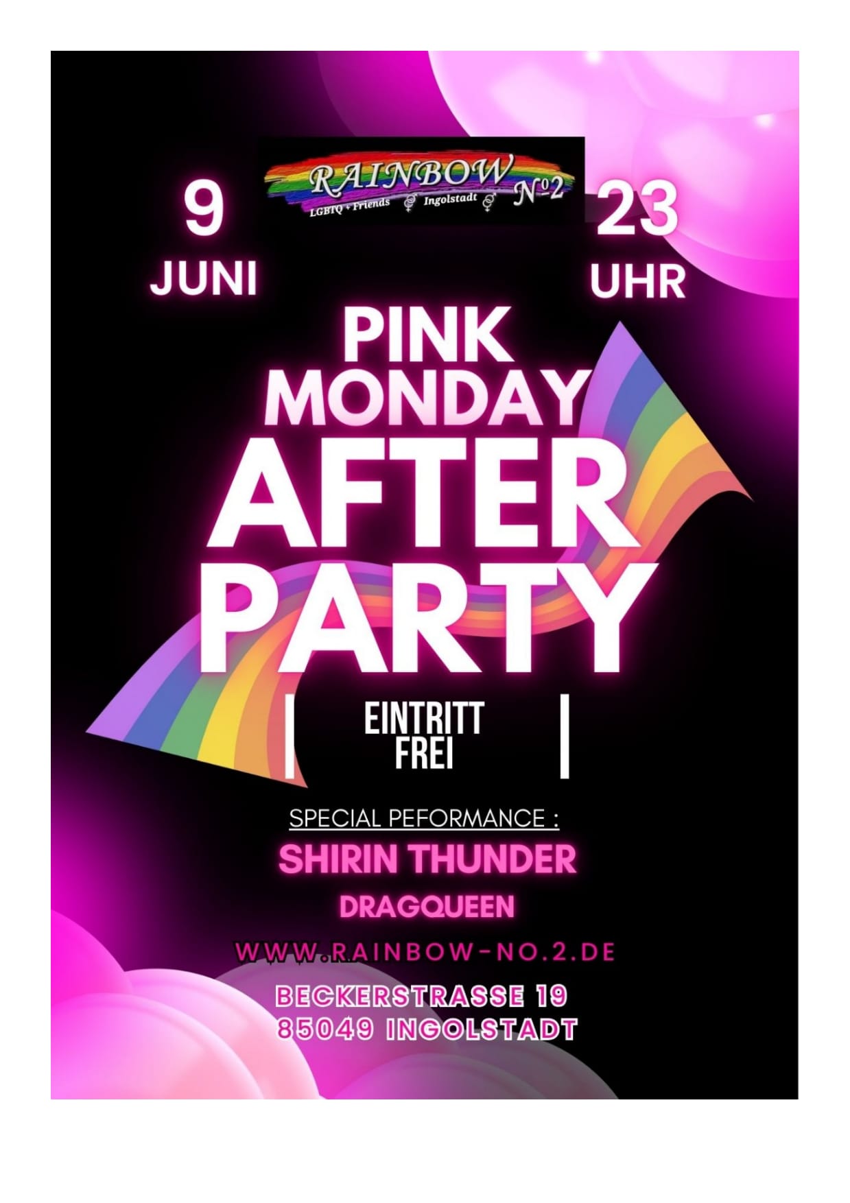 Pink Monday Afterparty im Rainbow No2